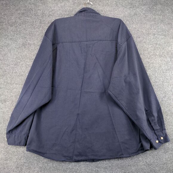 Subaru Men's Employee Uniform Workwear Shirt Blue Size 2XL Long Sleeve - Picture 10 of 15